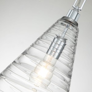 Lampa wisząca Elmore Elstead Lighting 1xE27 60W Stal, Aluminium, Szkło Polerowany chrom elegancka.