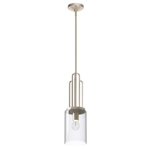 Lampa wisząca Kimrose Elstead Lighting 1xE27 60W Stal, Szkło żebrowane Polerowany nikiel.