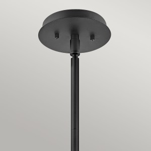 Lampa wisząca Lotus Elstead Lighting 1xE27 60W Czarne Szkło i Aluminium