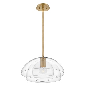Lampa wisząca Lotus QN-LOTUS-P-HBR Quintiesse 1xE27 60W Stal, Aluminium, Szkło Stary mosiądz
