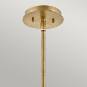 Lampa wisząca Lotus Elstead Lighting 1xE27 60W Stary mosiądz detal montażu.