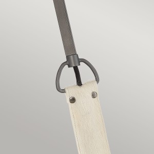 Lampa wisząca Ludlow Elstead Lighting 1xE27 60W Stal Grafit, detal mocowania.