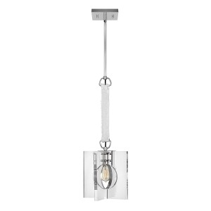 Lampa wisząca Ludlow Elstead Lighting 1xE27 60W Stal, Akryl Polerowany nikiel.
