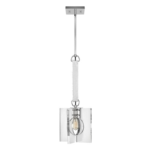 Lampa wisząca Ludlow QN-LUDLOW-1P-PN Quintiesse 1xE27 60W Stal, Akryl Polerowany nikiel