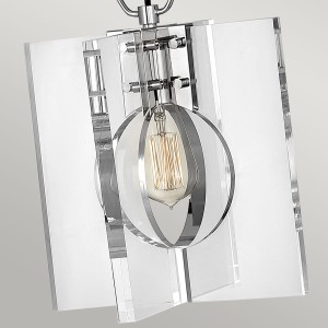 Lampa wisząca Ludlow Elstead Lighting 1xE27 60W Stal, Akryl Polerowany nikiel – nowoczesny design.