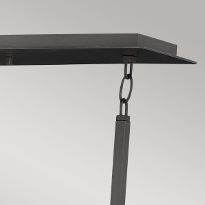 Lampa wisząca Ludlow Elstead Lighting 8xE27 60W Stal Grafit zawieszona na metalowym łańcuchu.