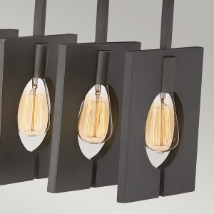 Lampa wisząca Ludlow Elstead Lighting 8xE27 60W Stal Grafit detal żarówek.