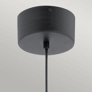 Lampa wisząca Moonlit Elstead Lighting, matowa czerń, widok z góry.