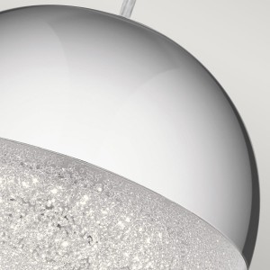 Lampa wisząca Moonlit Elstead Lighting LED 20.9W polerowany chrom z akrylowym kloszem.