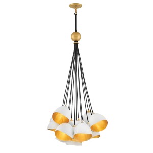 Lampa wisząca Nula QN-NULA-15P Quintiesse 15xE14 40W Stal Biało-złote