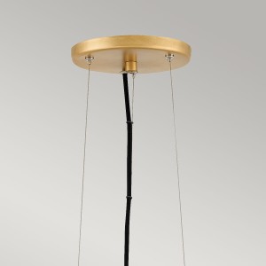 Lampa wisząca Nula Elstead Lighting 1xE27 100W z białym i złotym wykończeniem.