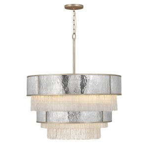 Lampa wisząca Reverie Elstead Lighting 12xE14 40W Stal nierdzewna Kryształ Szampańskie złoto