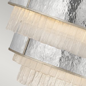 Lampa wisząca Reverie Elstead Lighting 12xE14 40W z kryształami w szampańskim złocie.