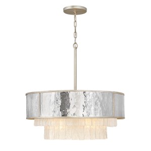 Lampa wisząca Reverie QN-REVERIE-8P-CPG Quintiesse 8xE14 40W Stal nierdzewna, Kryształ Szampańskie złoto