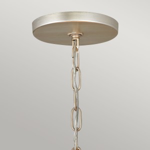 Lampa wisząca Reverie Elstead Lighting stal nierdzewna kryształ szampańskie złoto.