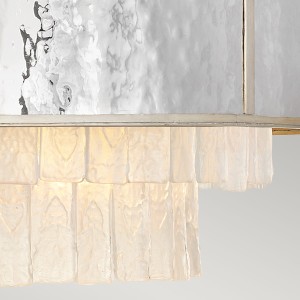 Lampa wisząca Reverie Elstead Lighting 8xE14 40W z kryształami w kolorze szampańskiego złota.