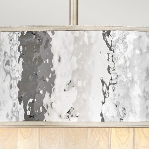 Lampa wisząca Reverie Elstead Lighting z kryształowym kloszem w szampańskim złocie.