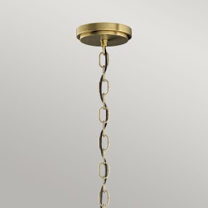 Lampa wisząca Roux Elstead Lighting 3xE27 60W stal szkło żebrowane naturalny mosiądz.
