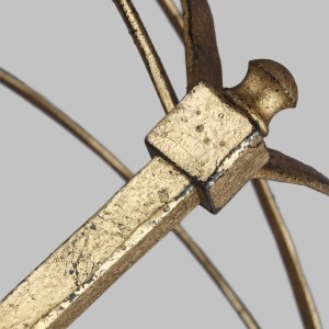 Lampa wisząca/żyrandol Thayer Elstead Lighting 4xE14 40W Stal Antyczne złoto, detal.