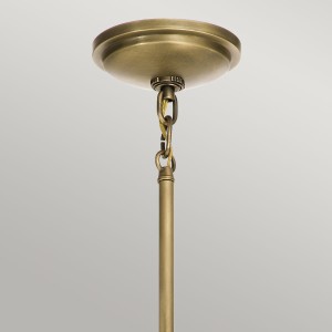 Lampa wisząca Tollis Elstead Lighting 1xE27 40W Stal, Szkło żebrowane Białe/Naturalny mosiądz podstawowy element montażowy.