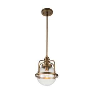 Lampa wisząca Triocent QN-TRIOCENT-P-NBR Quintiesse 1xE27 60W Stal, Szkło z bąbelkami powietrza Naturalny mosiądz