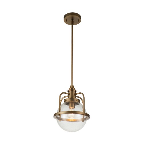 Lampa wisząca Triocent QN-TRIOCENT-P-NBR Quintiesse 1xE27 60W Stal, Szkło z bąbelkami powietrza Naturalny mosiądz