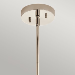 Lampa wisząca Triocent Elstead Lighting 1xE27 60W Stal, Polerowany nikiel, Szkło z bąbelkami powietrza.