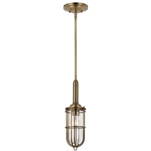 Lampa wisząca Urban Restoration QN-URBANREST-MP Quintiesse 1xE27 60W Stal, Szkło Ciemny stary mosiądz