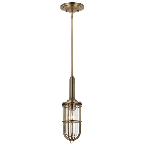 Lampa wisząca Urban Restoration QN-URBANREST-MP Quintiesse 1xE27 60W Stal, Szkło Ciemny stary mosiądz