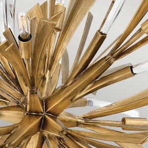 Lampa wisząca Vida Elstead Lighting 13xE14 40W Stal Kryształ Oksydowane złoto.