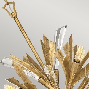 Lampa wisząca Vida Elstead Lighting 13xE14 40W Stal Kryształ Oksydowane złoto elegancki design.