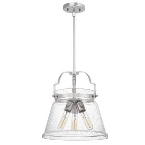 Lampa wisząca Wimberley Elstead Lighting 3xE27 60W Stal, Szkło z bąbelkami powietrza Polerowany chrom.
