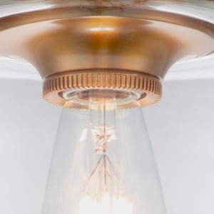 Lampa sufitowa plafon Hounslow Elstead Lighting E27 stal szkło przezroczyste.