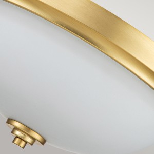 Lampa sufitowa plafon Malibu Elstead Lighting, stal szczotkowany mosiądz