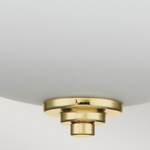 Lampa sufitowa plafon Malibu Elstead Lighting 2xE27 60 W Szkło opalowe Polerowany mosiądz.