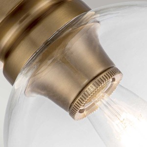Lampa sufitowa plafon Tabby Elstead Lighting 1xE27 60 W stal szkło przezroczyste oksydowany mosiądz.