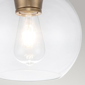 Lampa sufitowa plafon Tabby Elstead Lighting w oksydowanym mosiądzu.