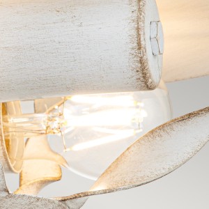 Lampa sufitowa plafon Bradbury Elstead Lighting w kolorze białej stali, żarówki E14.