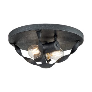 Lampa sufitowa plafon Bradbury Elstead Lighting 2xE14 60W Stal Białe.