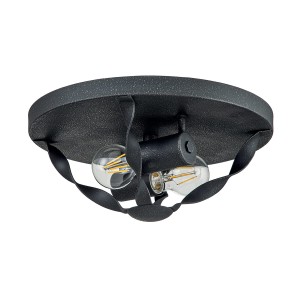 Lampa sufitowa plafon Bradbury Elstead Lighting 2xE14 60 W, stal białe.