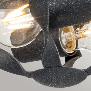 Lampa sufitowa plafon Bradbury Elstead Lighting 2xE14 60 W, detal wykonania z bliska.