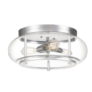 Lampa sufitowa plafon Trilogy Elstead Lighting 3xE27 40 W Stal, Szkło przezroczyste Polerowany chrom