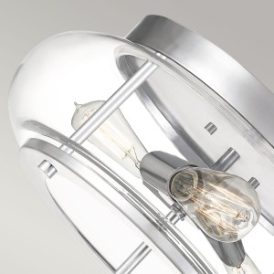 Lampa sufitowa plafon Trilogy Elstead Lighting, 3 żarówki E27, przezroczyste szkło, polerowany chrom.