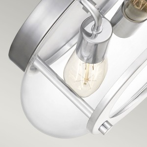 Lampa sufitowa plafon Trilogy Elstead Lighting, stalowy chrom, szkło przezroczyste.