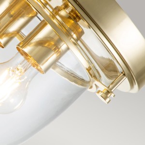 Lampa sufitowa plafon Whistling Elstead Lighting 3xE27 40W mosiądz.