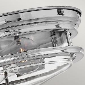 Lampa sufitowa plafon Hadrian Elstead Lighting Stal, Szkło Chrom