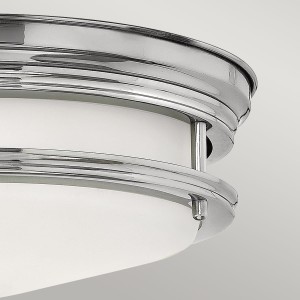 Lampa sufitowa plafon Hadrian Elstead Lighting stal trawione szkło chrom