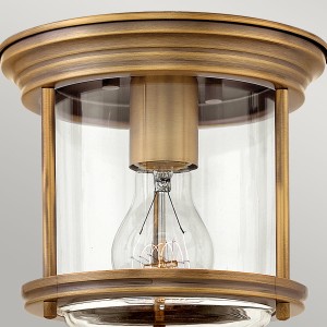 Lampa sufitowa plafon Hadrian Elstead Lighting stal szkło szczotkowany brąz.