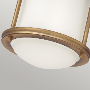 Lampa sufitowa plafon Hadrian Elstead Lighting opalowe szkło szczotkowany brąz.