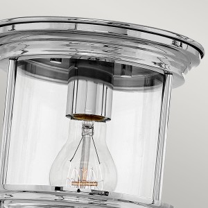 Lampa sufitowa plafon Hadrian Elstead Lighting stal i szkło chrom.
